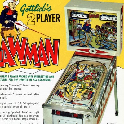 gottlieb, lawman, pinball, sales, price, date, city, condition, auction, ebay, private sale, retail sale, pinball machine, pinball price