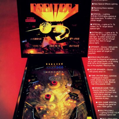 stern, orbitor 1, pinball, sales, price, date, city, condition, auction, ebay, private sale, retail sale, pinball machine, pinball price