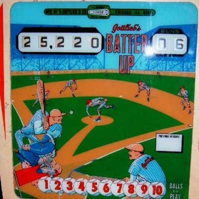 gottlieb, batter up, pinball, sales, price, date, city, condition, auction, ebay, private sale, retail sale, pinball machine, pinball price