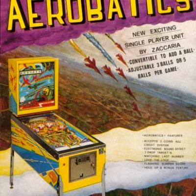 zaccaria, aerobatics, pinball, sales, price, date, city, condition, auction, ebay, private sale, retail sale, pinball machine, pinball price