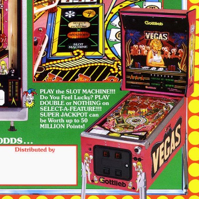 gottlieb, vegas, pinball, sales, price, date, city, condition, auction, ebay, private sale, retail sale, pinball machine, pinball price