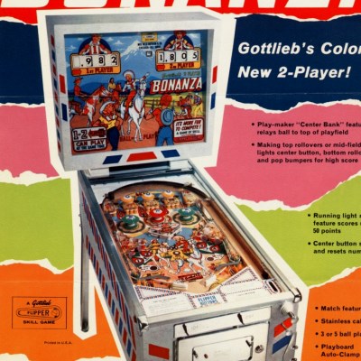 gottlieb, bonanza, pinball, sales, price, date, city, condition, auction, ebay, private sale, retail sale, pinball machine, pinball price