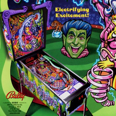 bally, cirqus voltaire, pinball, sales, price, date, city, condition, auction, ebay, private sale, retail sale, pinball machine, pinball price