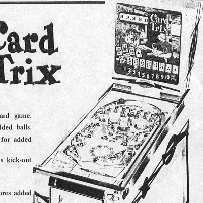 gottlieb, card trix, pinball, sales, price, date, city, condition, auction, ebay, private sale, retail sale, pinball machine, pinball price