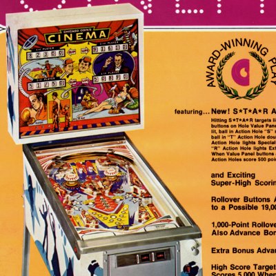 chicago coin, cinema, pinball, sales, price, date, city, condition, auction, ebay, private sale, retail sale, pinball machine, pinball price