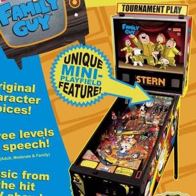 stern, family guy, pinball, sales, price, date, city, condition, auction, ebay, private sale, retail sale, pinball machine, pinball price