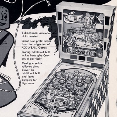 gottlieb, cow poke, pinball, sales, price, date, city, condition, auction, ebay, private sale, retail sale, pinball machine, pinball price