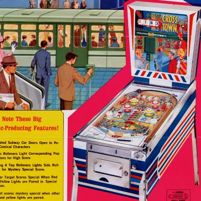 gottlieb, cross town, pinball, sales, price, date, city, condition, auction, ebay, private sale, retail sale, pinball machine, pinball price