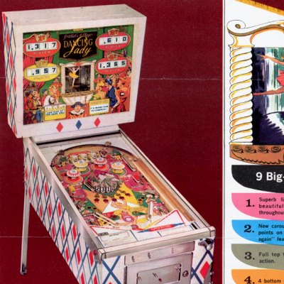 gottlieb, dancing lady, pinball, sales, price, date, city, condition, auction, ebay, private sale, retail sale, pinball machine, pinball price