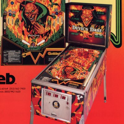 gottlieb, devils dare, pinball, sales, price, date, city, condition, auction, ebay, private sale, retail sale, pinball machine, pinball price