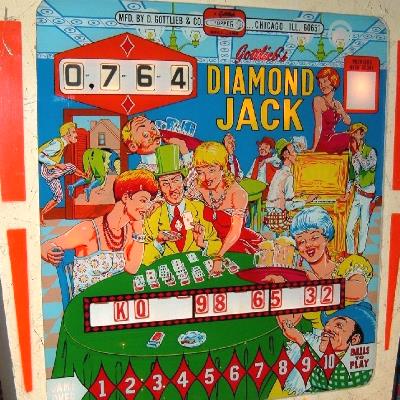 gottlieb, diamond jack, pinball, sales, price, date, city, condition, auction, ebay, private sale, retail sale, pinball machine, pinball price
